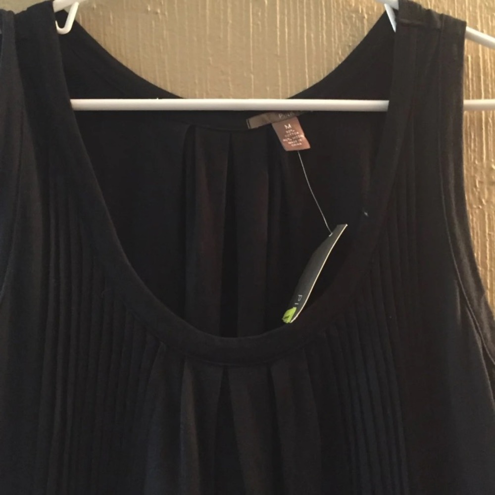 Pink twill dress black medium NWT